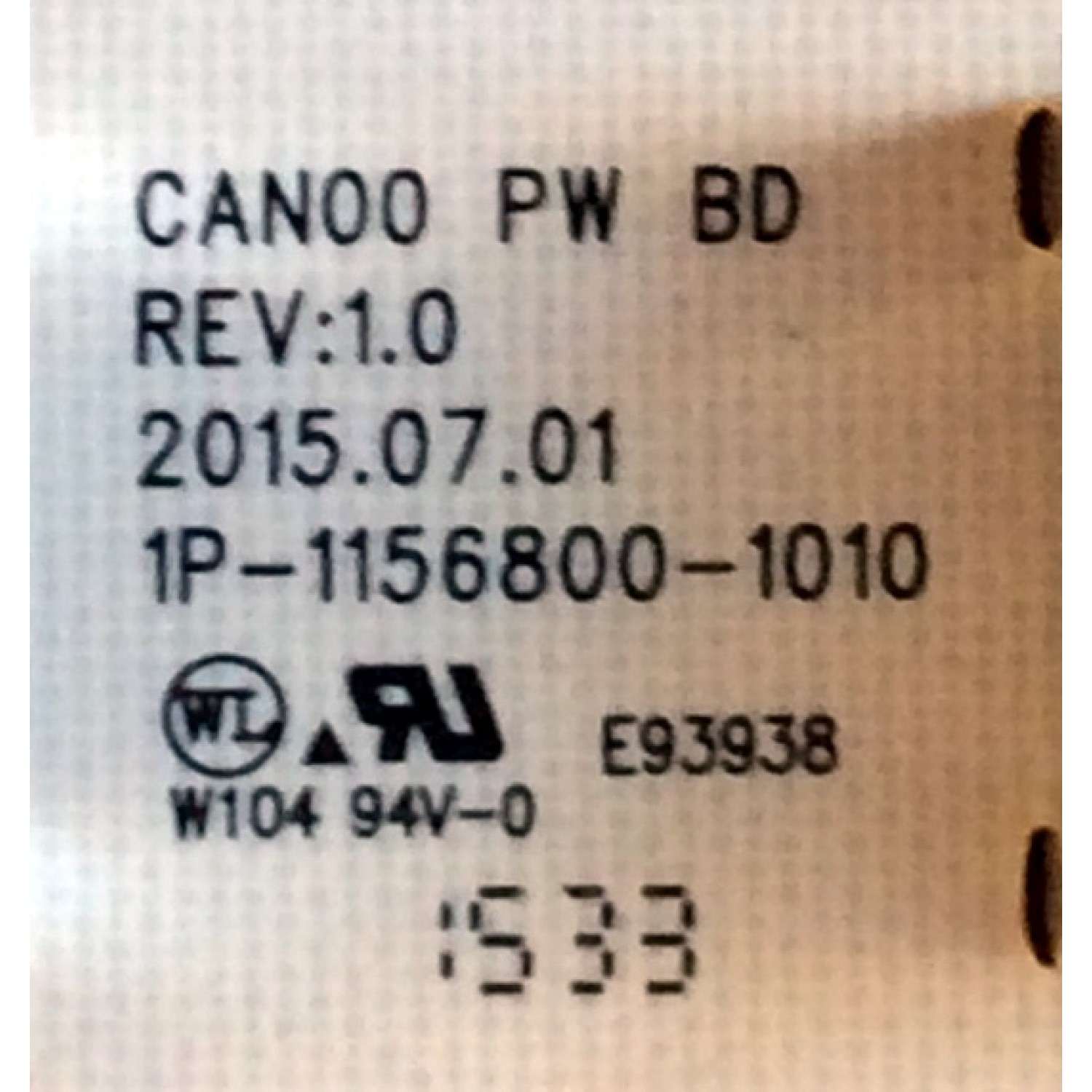FUENTE DE PODER / VIZIO 09-58CAN000-00 / CAN00 PW BD / 1P-1156800-1010 / PANEL V580DJ2-QS5 Rev.M1 / MODELO D58U-D3 LFTITSAR	 - Imagen 3